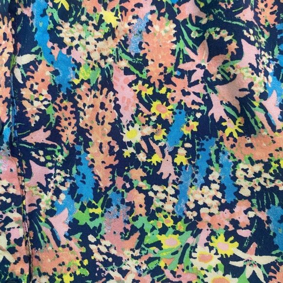 GAP Multicolor Floral Tiered Balloon Sleeve Midi Maternity Dress - Picture 7 of 12